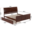 Portland King Wood Platform Bed with Matching Footboard & Trundle in Walnut