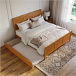 Portland King Wood Bed with Matching Footboard & Trundle in Light Toffee