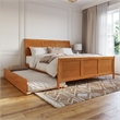 Portland King Wood Bed with Matching Footboard & Trundle in Light Toffee