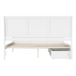 Portland King Storage Wood Platform Bed with Matching Footboard in White