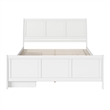 Portland King Storage Wood Platform Bed with Matching Footboard in White