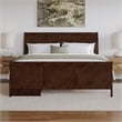 Portland King Storage Wood Platform Bed with Matching Footboard in Walnut