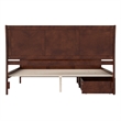 Portland King Storage Wood Platform Bed with Matching Footboard in Walnut