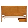 Portland King Storage Wood Platform Bed with Matching Footboard in Light Toffee