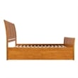 Portland King Storage Wood Platform Bed with Matching Footboard in Light Toffee