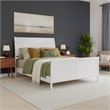 Valencia Queen Low Profile Wood Platform Bed with Matching Footboard in White