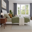 Valencia Queen Low Profile Wood Platform Bed with Matching Footboard in White