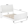 Valencia Queen Low Profile Wood Platform Bed with Matching Footboard in White