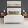 Valencia Queen Low Profile Wood Platform Bed with Matching Footboard in White