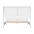 Valencia Queen Low Profile Wood Platform Bed with Matching Footboard in White