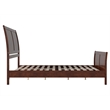 Valencia Queen Low Profile Wood Platform Bed with Matching Footboard in Walnut