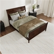 Valencia Queen Low Profile Wood Platform Bed with Matching Footboard in Walnut