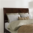 Valencia Queen Low Profile Wood Platform Bed with Matching Footboard in Walnut