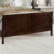 Valencia Queen Low Profile Wood Platform Bed with Matching Footboard in Walnut