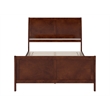 Valencia Queen Low Profile Wood Platform Bed with Matching Footboard in Walnut