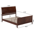 Valencia Queen Low Profile Wood Platform Bed with Matching Footboard in Walnut