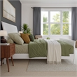 Valencia King Low Profile Wood Platform Bed with Matching Footboard in White