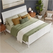 Valencia King Low Profile Wood Platform Bed with Matching Footboard in White