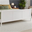 Valencia King Low Profile Wood Platform Bed with Matching Footboard in White