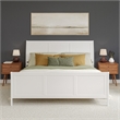 Valencia King Low Profile Wood Platform Bed with Matching Footboard in White
