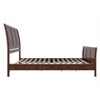 Valencia King Low Profile Wood Platform Bed with Matching Footboard in Walnut