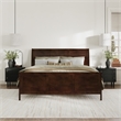 Valencia King Low Profile Wood Platform Bed with Matching Footboard in Walnut