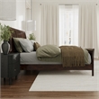 Valencia King Low Profile Wood Platform Bed with Matching Footboard in Walnut
