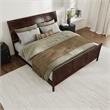 Valencia King Low Profile Wood Platform Bed with Matching Footboard in Walnut