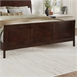 Valencia King Low Profile Wood Platform Bed with Matching Footboard in Walnut