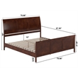Valencia King Low Profile Wood Platform Bed with Matching Footboard in Walnut