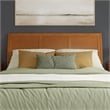 Valencia King Low Wood Platform Bed with Matching Footboard in Light Toffee