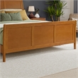 Valencia King Low Wood Platform Bed with Matching Footboard in Light Toffee