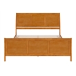 Valencia King Low Wood Platform Bed with Matching Footboard in Light Toffee