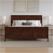 Portland King Wood Low Profile Platform Bed with Matching Footboard in Walnut