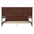 Portland King Wood Low Profile Platform Bed with Matching Footboard in Walnut