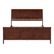 Portland King Wood Low Profile Platform Bed with Matching Footboard in Walnut