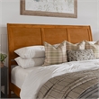 Portland King Wood Low Platform Bed with Matching Footboard in Light Toffee