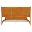 Portland King Wood Low Platform Bed with Matching Footboard in Light Toffee