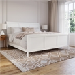 AFI Portland King Wood Foundation Bed Frame with Matching Footboard White