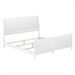 AFI Portland King Wood Foundation Bed Frame with Matching Footboard White