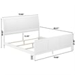 AFI Portland King Wood Foundation Bed Frame with Matching Footboard White