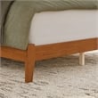 Orlando King Solid Wood Low Profile Platform Bed in Light Toffee