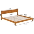 Orlando King Solid Wood Low Profile Platform Bed in Light Toffee