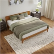 Orlando King Solid Wood Low Profile Platform Bed in Light Toffee