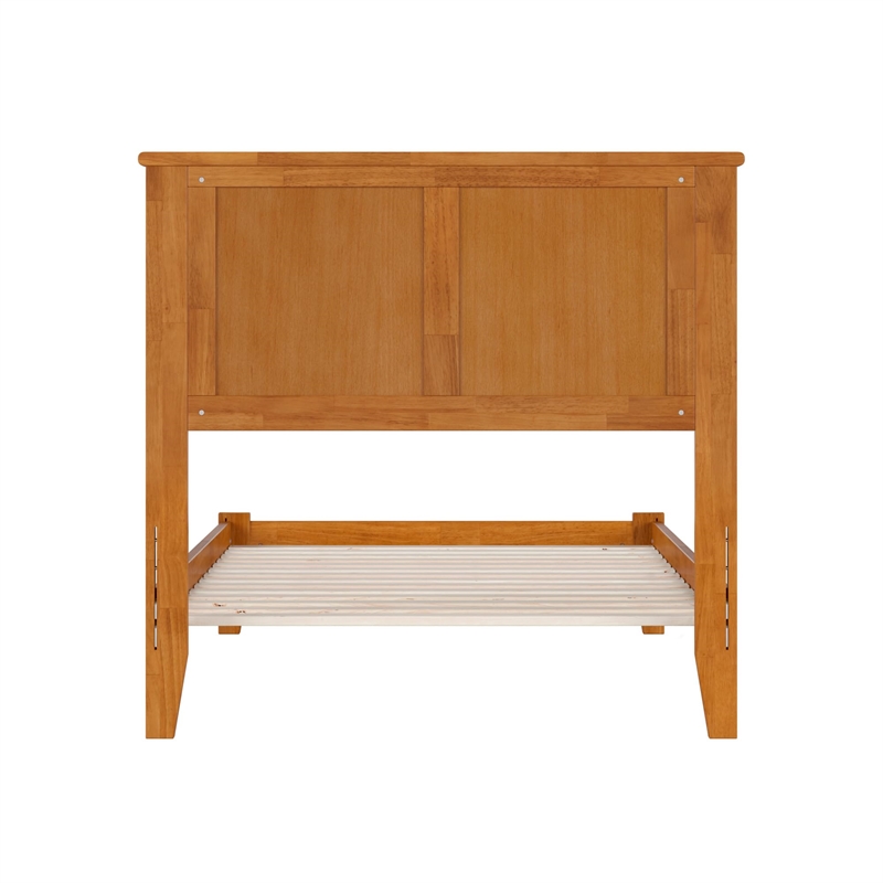 Madison Twin XL Solid Wood Low Profile Platform Bed in Light Toffee