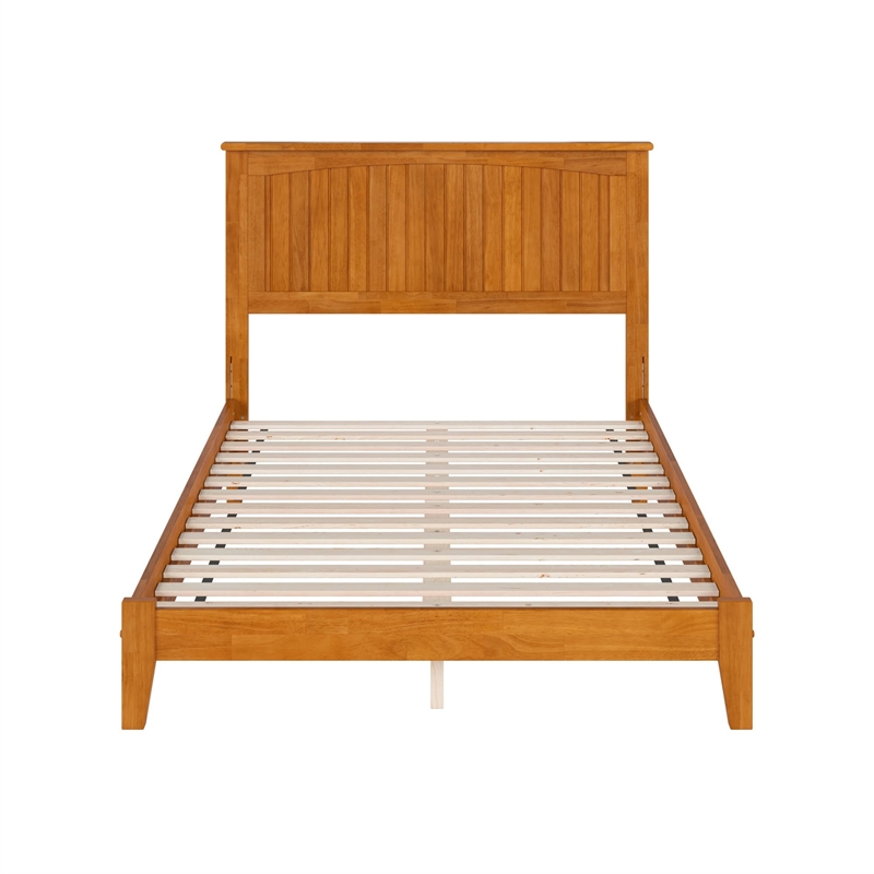 Nantucket Full Solid Wood Low Profile Platform Bed in Light Toffee