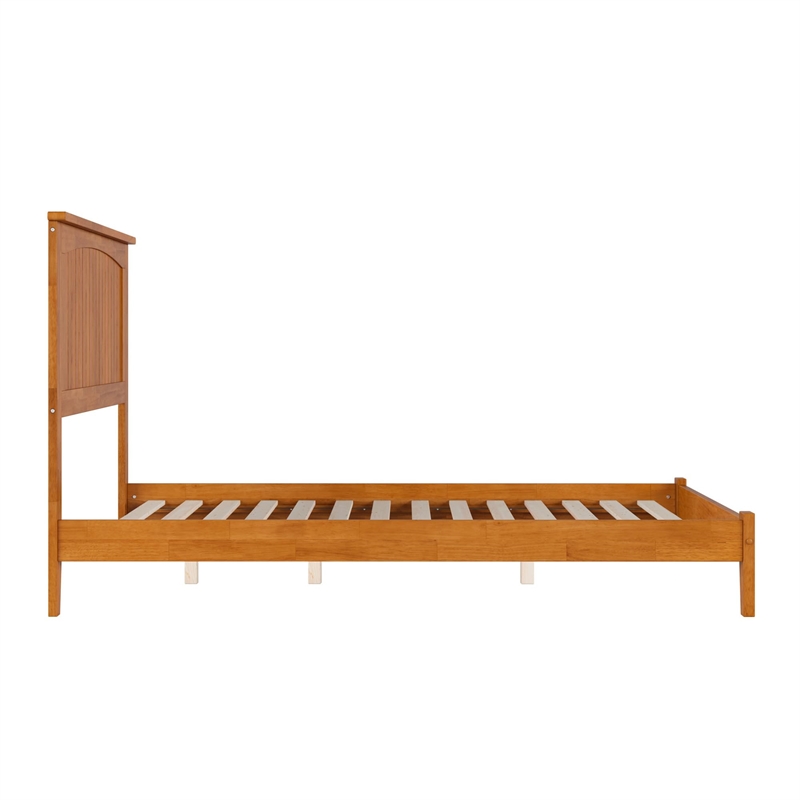 Nantucket Full Solid Wood Low Profile Platform Bed in Light Toffee