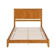 Nantucket Queen Solid Wood Low Profile Platform Bed in Light Toffee