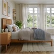 Madison Full Solid Wood Low Profile Platform Bed in Light Toffee