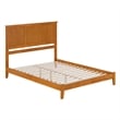 Madison Queen Solid Wood Low Profile Platform Bed in Light Toffee
